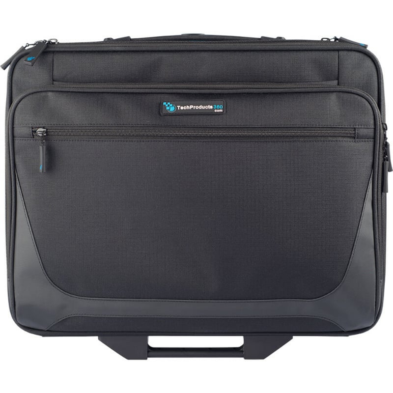 TechProducts360 Essential Carrying Case (Roller) for 17" Notebook - Black - Thumbnail 3