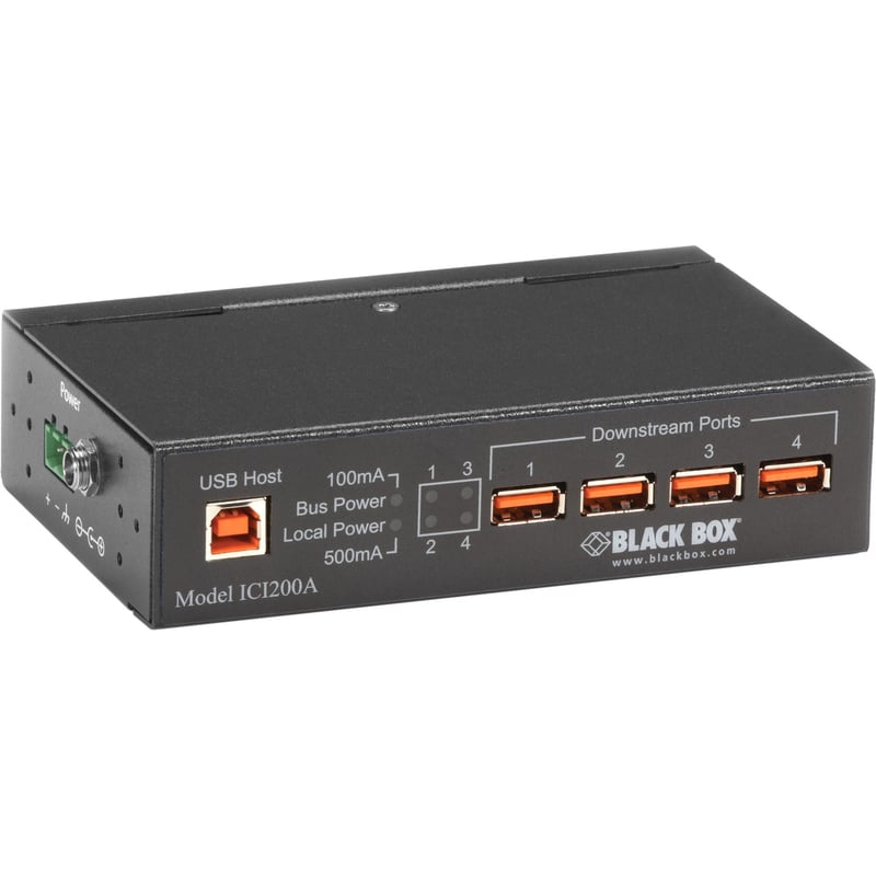 Black Box Industrial USB 2.0 Hub - 4-Port - Thumbnail 1