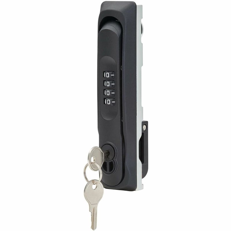 Eaton Tripp Lite Series SmartRack Locking Door Handle for Server Rack Cabinets - Front and Back Doors, 4-Digit Combination Lock, SFIC Lock Core, 2 Keys