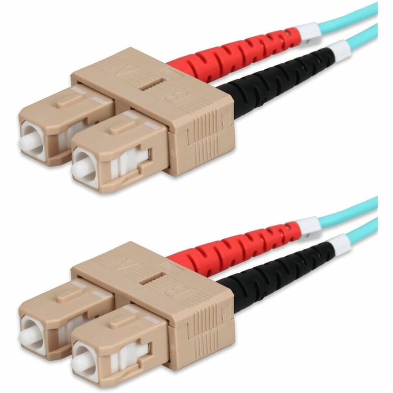 AddOn 75m SC to SC Aqua OM4 Duplex LSZH Fiber Patch Cable - Thumbnail 2
