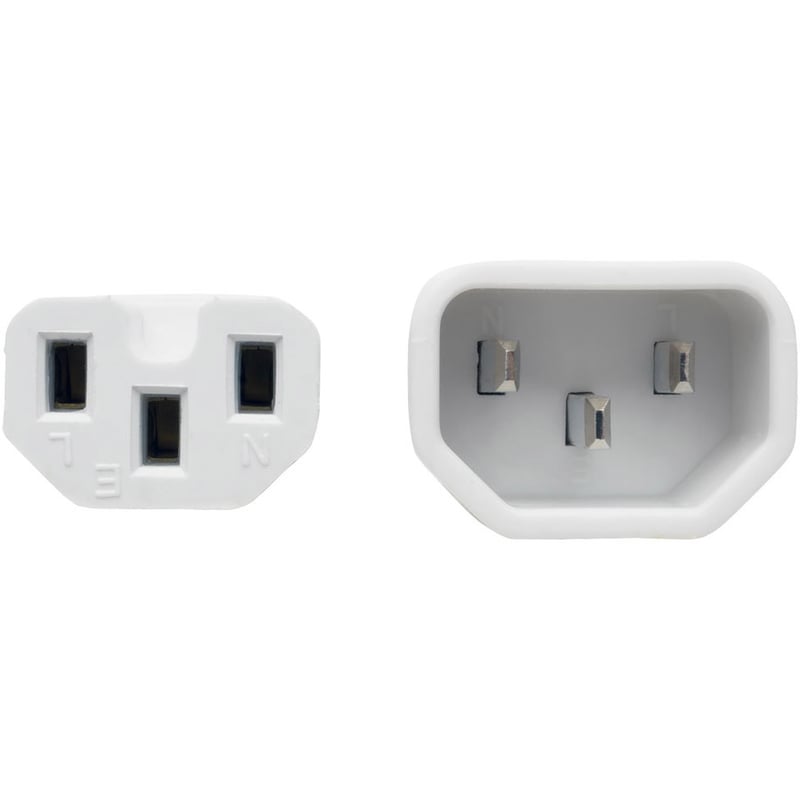 Eaton Tripp Lite Series Power Cord C14 to C15 - Heavy-Duty, 15A, 250V, 14 AWG, 3 ft. (0.91 m), White - Thumbnail 3