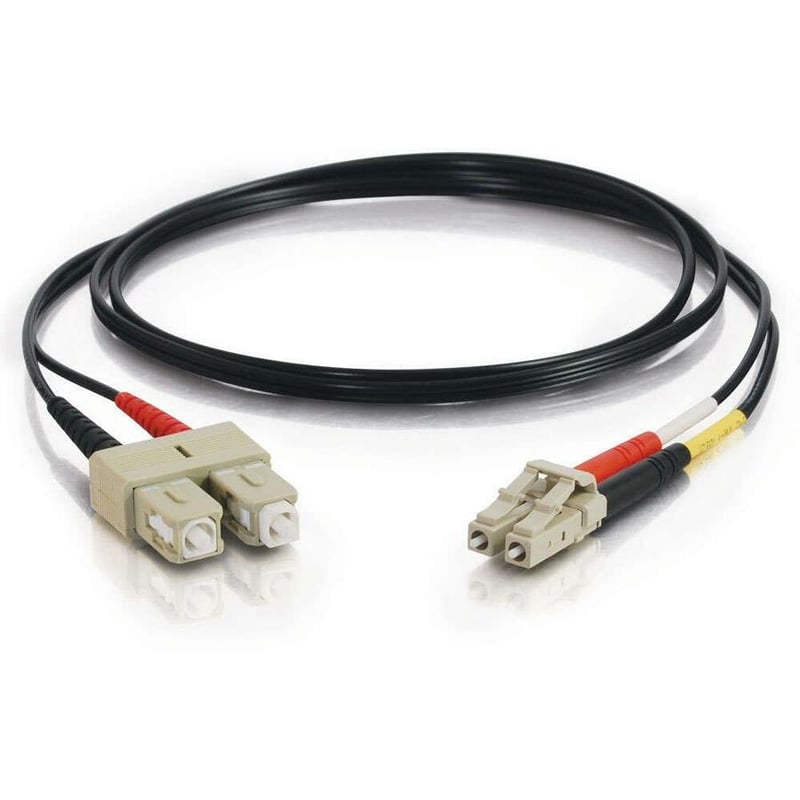 C2G-1m LC-SC 62.5/125 OM1 Duplex Multimode PVC Fiber Optic Cable - Black - Thumbnail 2