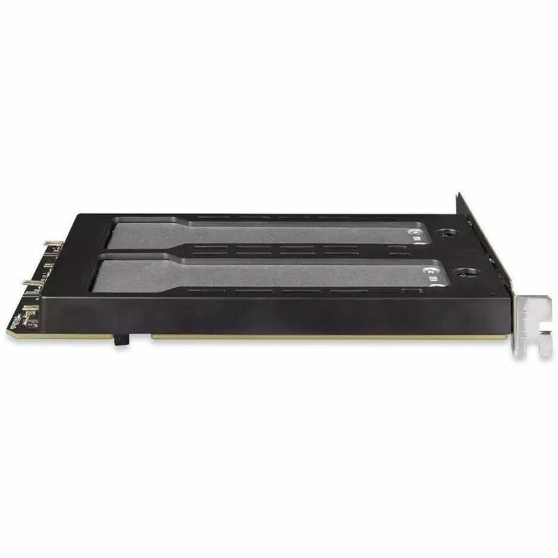 Icy Dock ToughArmor MB842MP-B Drive Enclosure PCI Express NVMe 4.0 - PCI Express 4.0 x8 Host Interface Internal - Black, Silver - Thumbnail 4