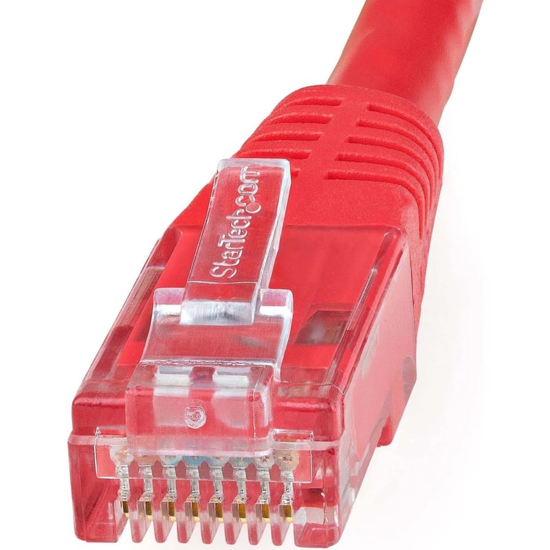 StarTech.com 10ft CAT6 Ethernet Cable - Red Molded Gigabit - 100W PoE UTP 650MHz - Category 6 Patch Cord UL Certified Wiring/TIA - Thumbnail 2