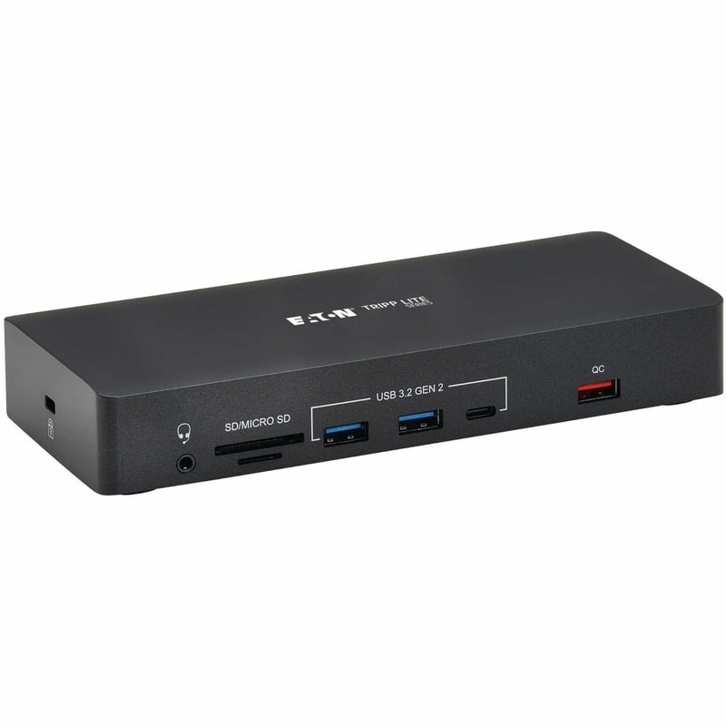 Tripp Lite by Eaton Safe-IT USB-C Dock Triple Display - 4K 60 Hz HDMI/DisplayPort VGA USB 3.2 Gen 2 USB Hub Gigabit Ethernet 100W PD Charging Antibacterial - Thumbnail 1