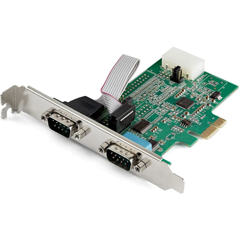 StarTech.com 2-port PCI Express RS232 Serial Adapter Card - PCIe to Dual Serial DB9 RS-232 Controller - 16950 UART - Windows and Linux - Thumbnail 1