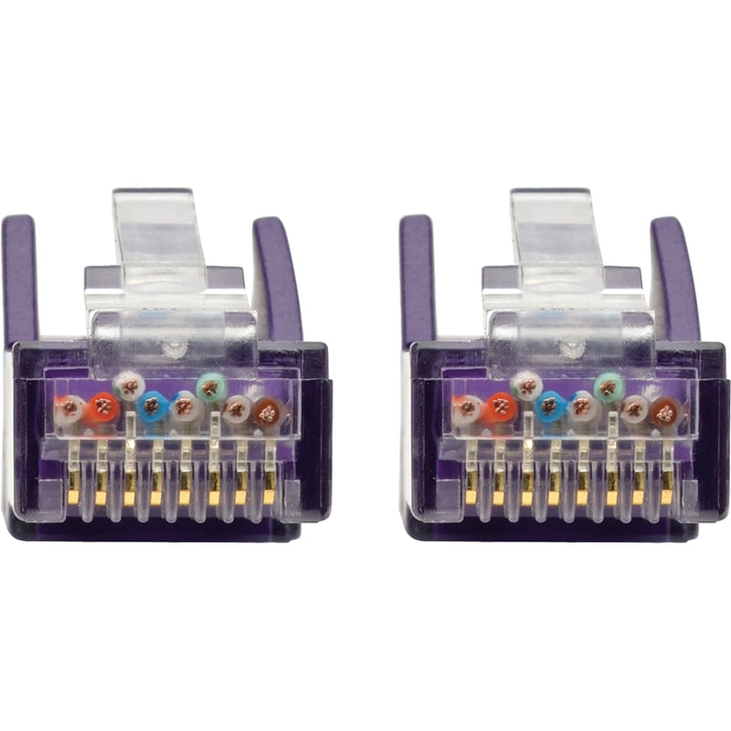 Eaton Tripp Lite Series Cat6 Gigabit Snagless Molded (UTP) Ethernet Cable (RJ45 M/M), PoE, Purple, 50 ft. (15.24 m) - Thumbnail 2