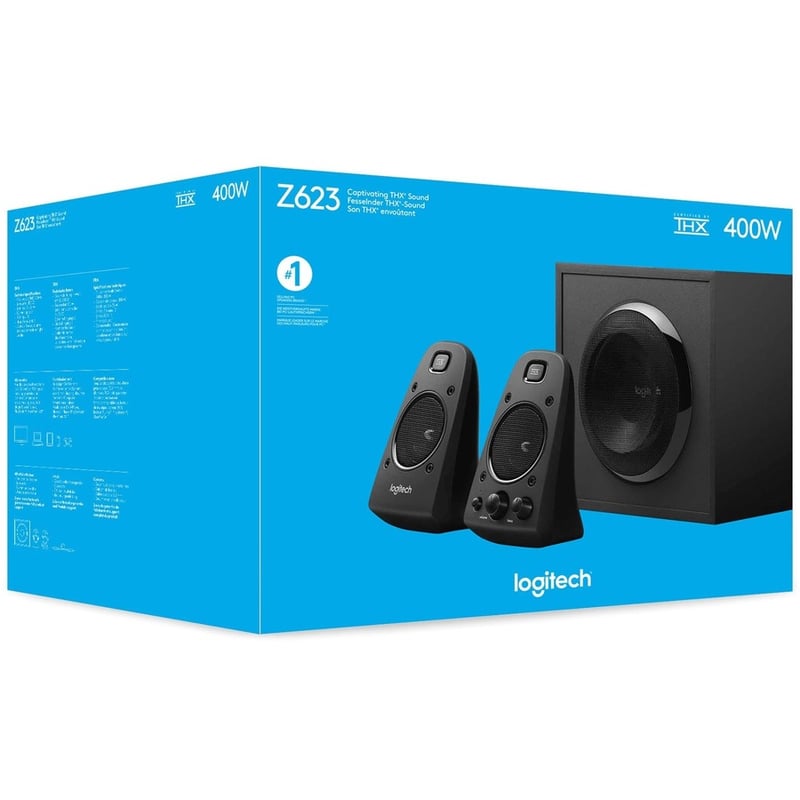 Logitech Z623 2.1 Speaker System - 200 W RMS - Thumbnail 2