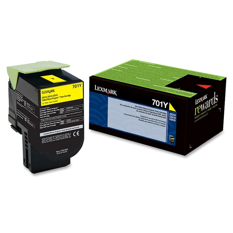 Lexmark 701Y Toner Cartridge - Thumbnail 1