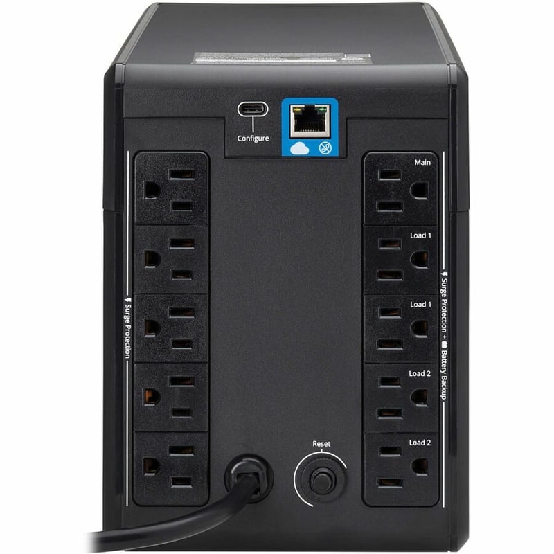 CLOUD-CONNECTED UPS 1000VA 600W 120V AVR REMOTE MONITOR 10-OUT LCD - Thumbnail 5