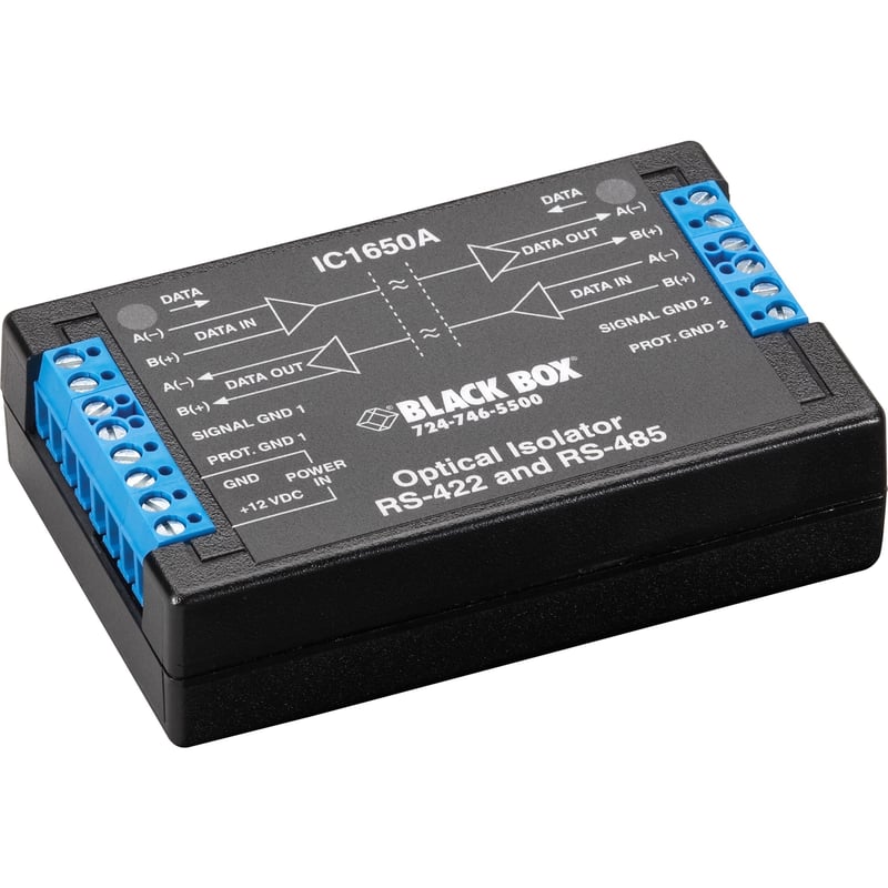 Black Box RS-422 and RS-485 Optical Isolator/Repeater - Thumbnail 1