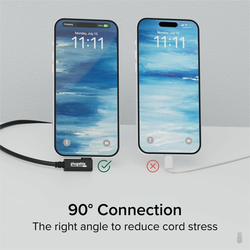 PLUGABLE THUNDERBOLT 4 240W EPR TBT4 USB4 240W CABLE RIGHT ANGLE - Thumbnail 2