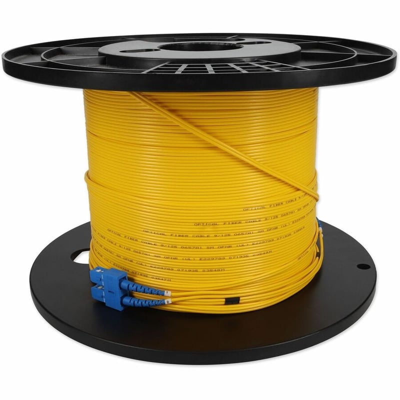 AddOn 99m SC to SC Yellow OS2 Duplex OFNR (Riser-Rated) SMF Fiber Patch Cable - Thumbnail 3