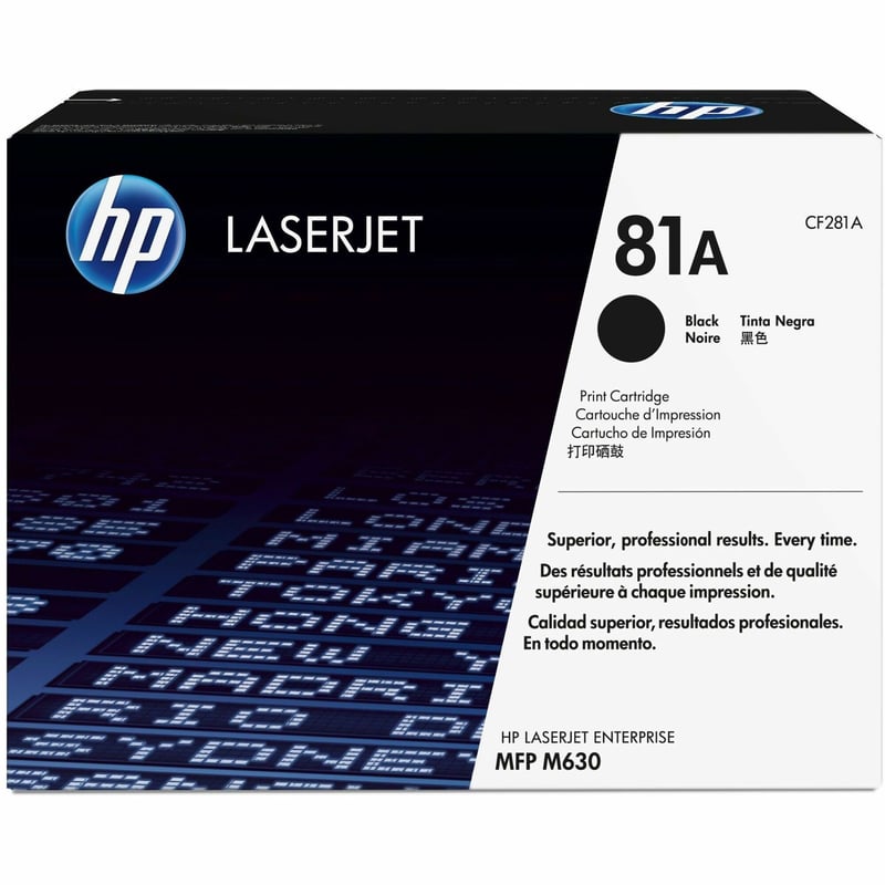 HP 81A (CF281A) Original Laser Toner Cartridge - Single Pack - Black - 1 Each - Thumbnail 1