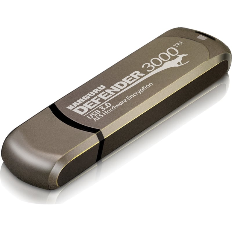 Kanguru Defender3000 FIPS 140-2 Certified Level 3, SuperSpeed USB 3.0 Secure Flash Drive, 16G - Thumbnail 1