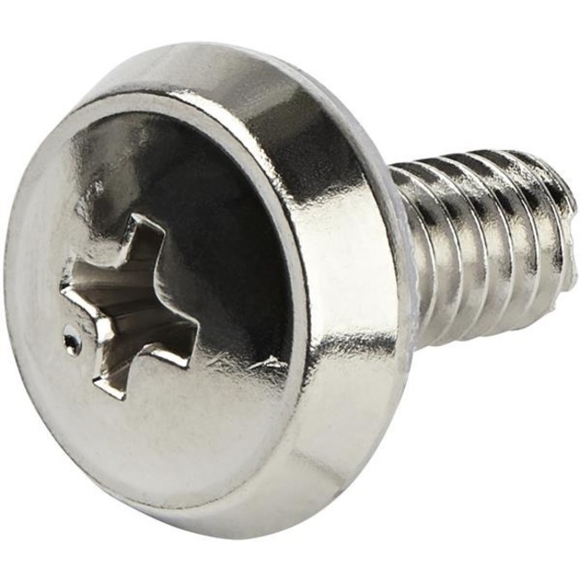 StarTech.com 12-24 Server Rack Screws - 50 pack - Nickel-plated (CABSCRWS1224) - Thumbnail 1