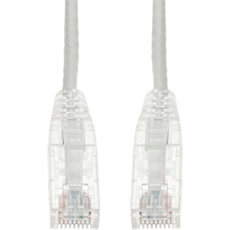 AddOn 45ft White CAT 6A Slim PVC Ethernet Cable Snagless Clear-Claw RJ-45 M/M - Thumbnail 1