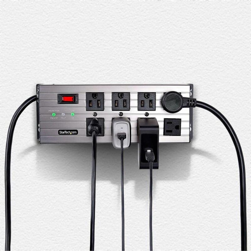 8-PORT INDUSTRIAL POWER STRIP - SURGE PROTECTION MOUNTABLE PDU - Thumbnail 5