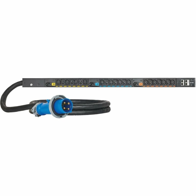 Eaton 3-Phase Metered Input Rack PDU G4, 208V, 42 Outlets, 48A, 17.3kW, 460P9W Input, 6 ft. Cord, 0U Vertical - Thumbnail 2