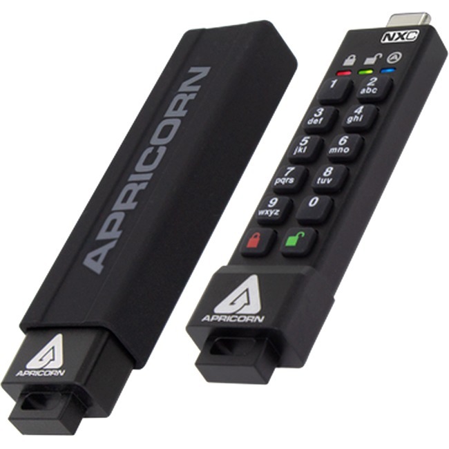 Apricorn Aegis Secure Key 3NXC 4GB USB 3.2 (Gen 1) Type C Flash Drive - Thumbnail 1