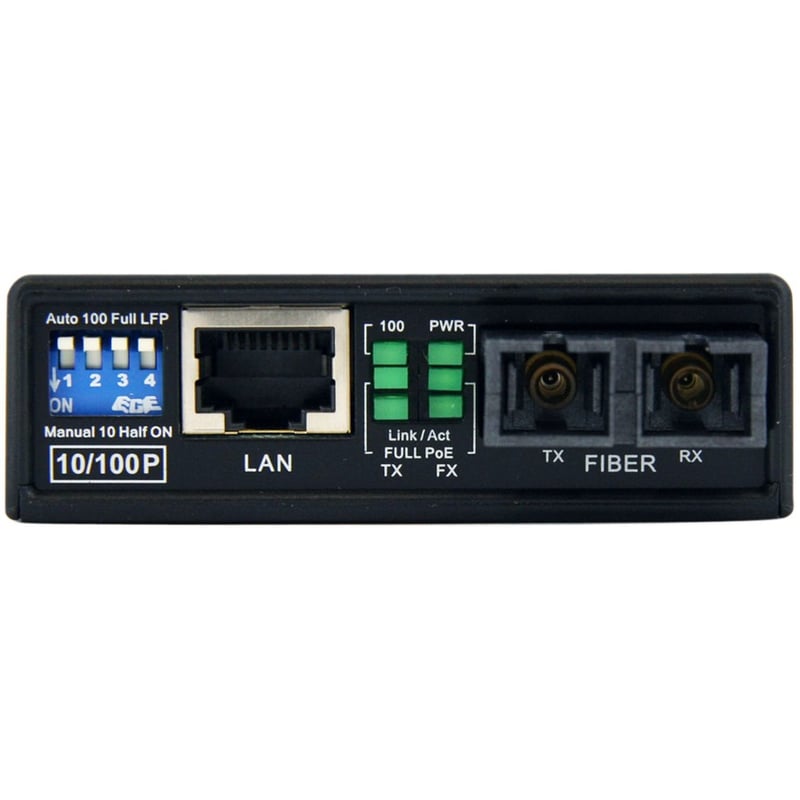 StarTech.com 10/100 Multi Mode Fiber to Ethernet Media Converter SC 2km with PoE - Thumbnail 4