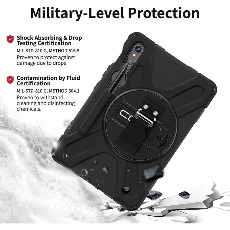 CODi Rugged Carrying Case for 11" Samsung Galaxy Tab S8, Galaxy Tab S9 Tablet, Stylus - Thumbnail 3