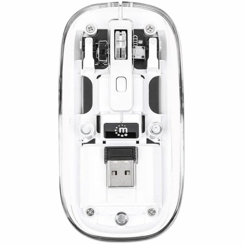 Manhattan Transparent Rechargeable Wireless USB Mouse - Thumbnail 4