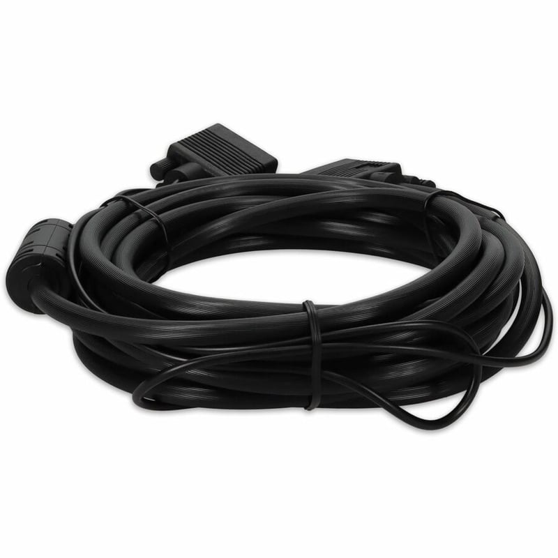 5PK 15ft VGA Male to VGA Male Black Cables Which Includes 3.5mm Audio Port For Resolution Up to 1920x1200 (WUXGA) - Thumbnail 4