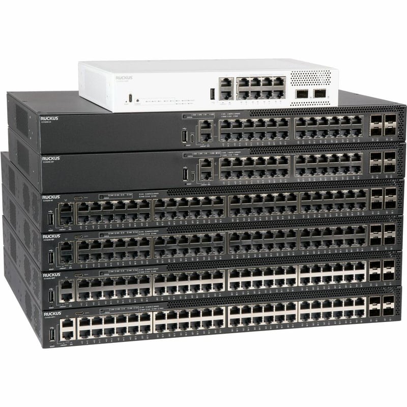 RUCKUS ICX 8200 SWITCH, 48 10/100/1000 MBPS POE+ PORTS, 4 25 GBE SFP28 STACKING/ - Thumbnail 3