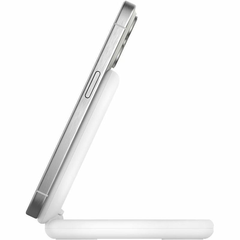 QI2 LOW COST SINGLE WRLS CHARGING STAND WHITE RETAIL BOX - Thumbnail 4