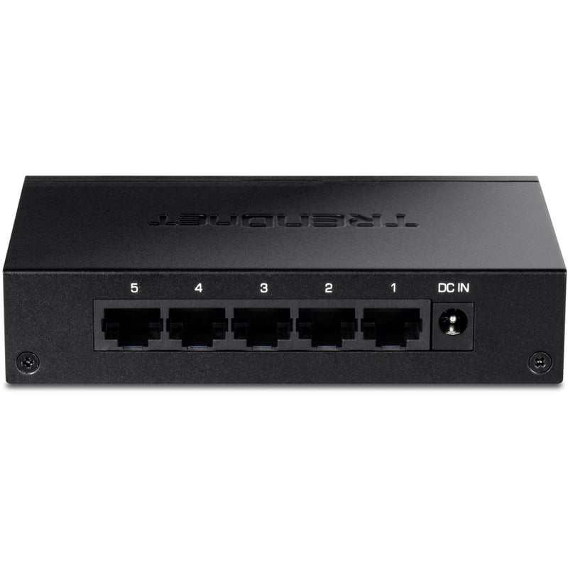 TRENDnet 5-Port Gigabit Desktop Switch, TEG-S51, 5 x Gigabit RJ-45 Ports, 10Gbps Switching Capacity, Fanless Design, Metal Enclosure, Lifetime Protection, Black - Thumbnail 5