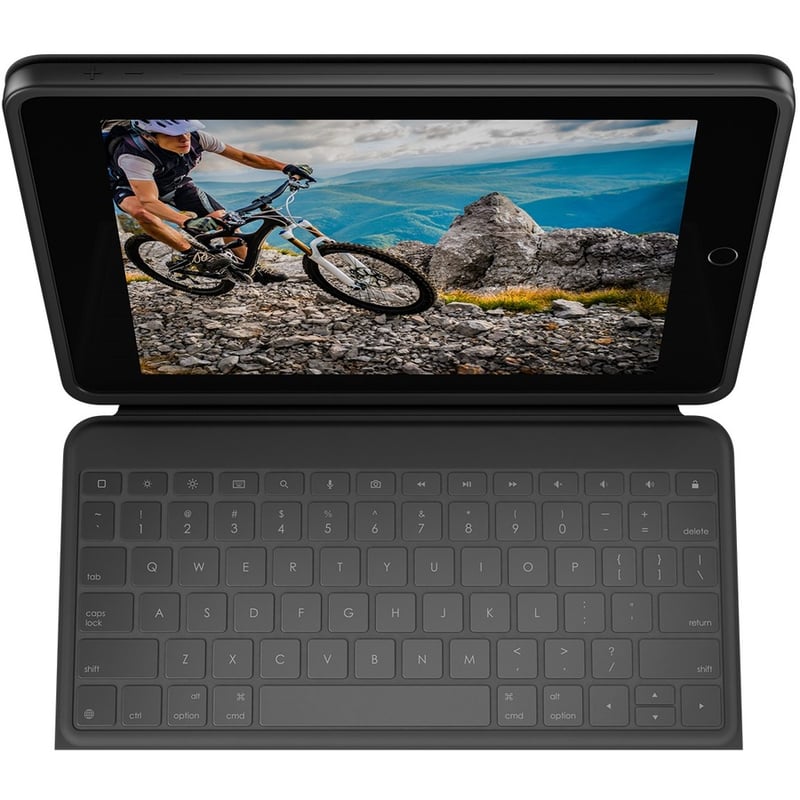 Logitech Rugged Folio Rugged Keyboard/Cover Case (Folio) Apple, Logitech iPad (7th Generation), iPad (8th Generation), iPad (9th Generation) Tablet - Graphite - Thumbnail 4