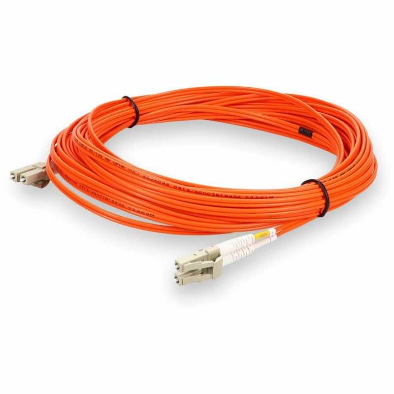 AddOn 8m LC to LC Orange OM2 Duplex OFNR (Riser-Rated) Fiber Patch Cable - Thumbnail 1