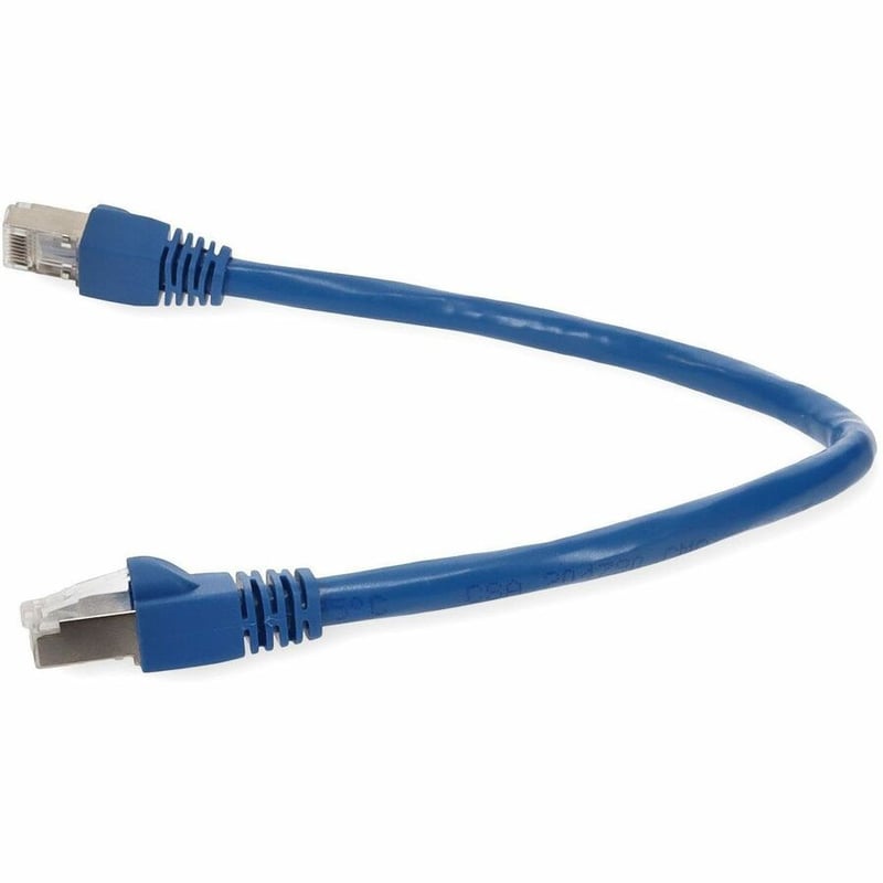 AddOn 3ft Blue CAT 6A Shielded PVC Ethernet Cable Snagless Easy Clear Boot RJ-45 M/M - Thumbnail 2