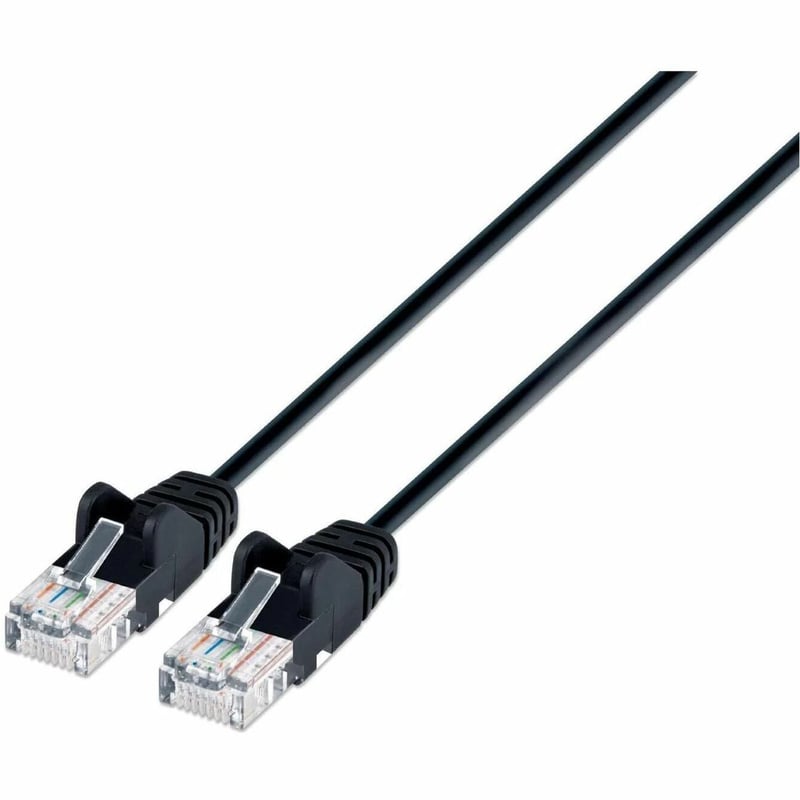CAT6A U/UTP SLIM NETWORK PATCH CABLE, 1 FT., BLACK - Thumbnail 1