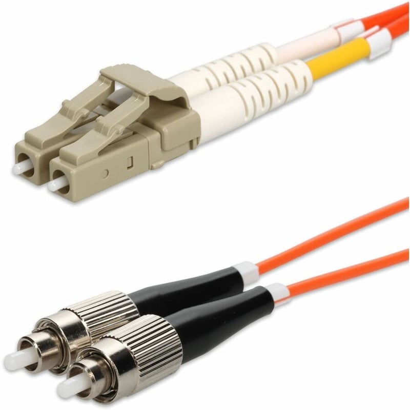 AddOn 2m LC to FC Orange OM1 Duplex OFNR (Riser-Rated) MMF Fiber Patch Cable - Thumbnail 2