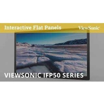 ViewSonic IFP7550 75 Inch ViewBoard 4K Interactive Flat Panel Display with 20-Point Touch, Integrated Microphone and HDMI, RJ45 - Thumbnail 2