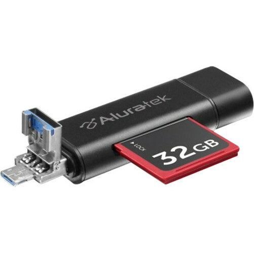 Aluratek USB 3.1 / Type-C / Micro USB OTG (On-The-Go) SD and Micro SD Card Reader - Thumbnail 3
