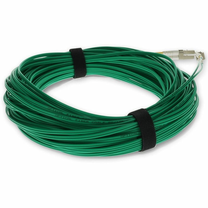 AddOn 23m LC to LC Green OM4 Duplex OFNR (Riser-Rated) Fiber Patch Cable - Thumbnail 5