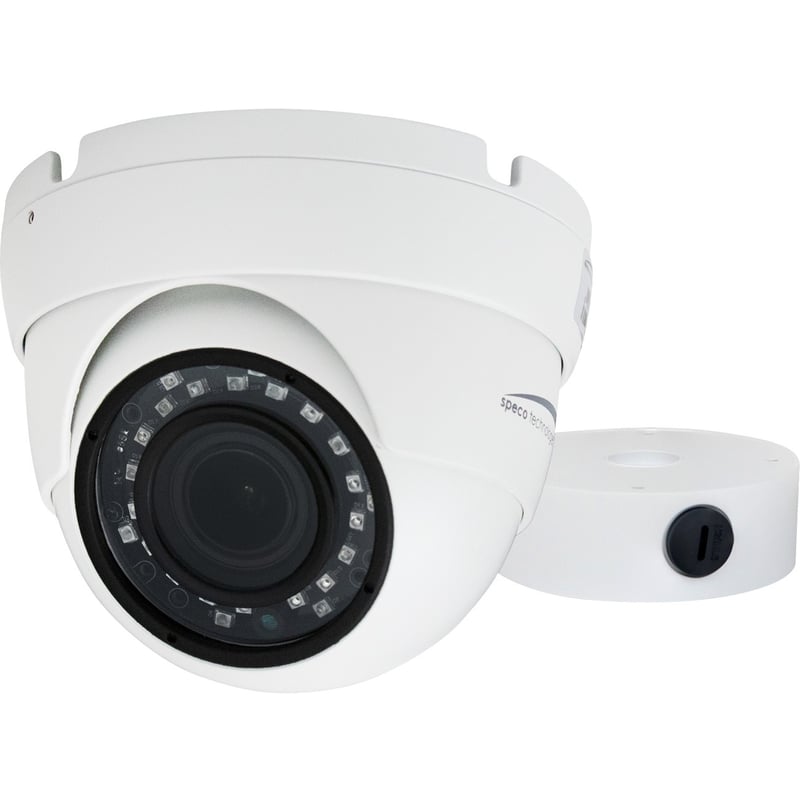 Speco H5T1M 5 Megapixel Indoor/Outdoor Surveillance Camera - Color - Turret - White - Thumbnail 1
