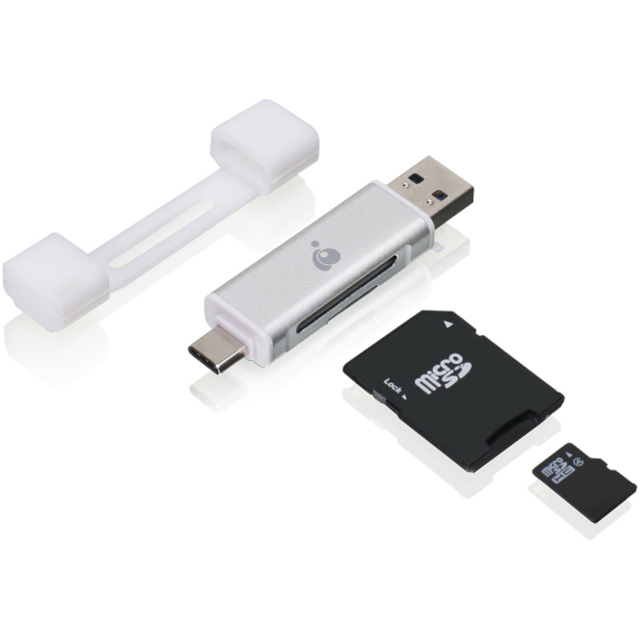 IOGEAR USB-C Duo Mobile Device Card Reader/Writer - Thumbnail 4