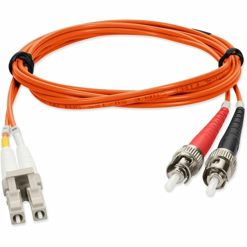 AddOn 2m LC to ST Orange OM4 Duplex OFNR (Riser-Rated) Fiber Patch Cable