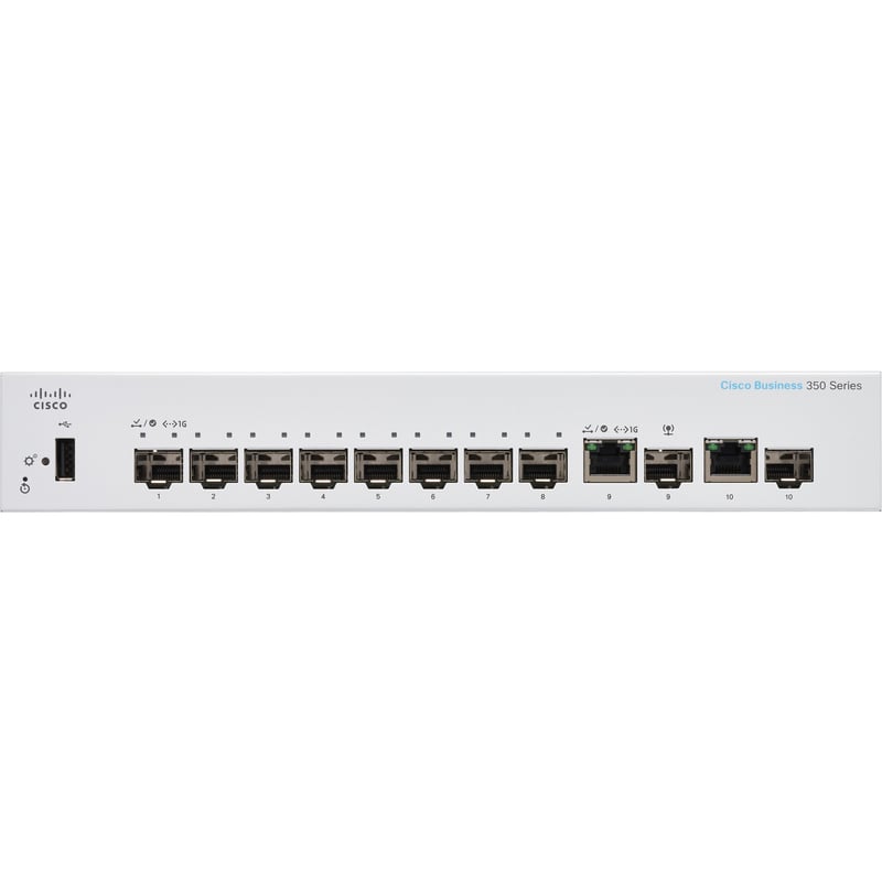 Cisco Business CBS350-8S-E-2G Ethernet Switch - Thumbnail 1