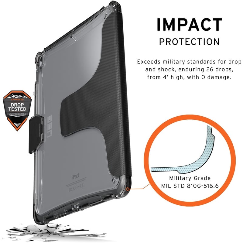 Urban Armor Gear PLYO Carrying Case (Folio) for 10.5" Apple iPad Air (2019), iPad Pro Tablet - Ice, Translucent - Thumbnail 3