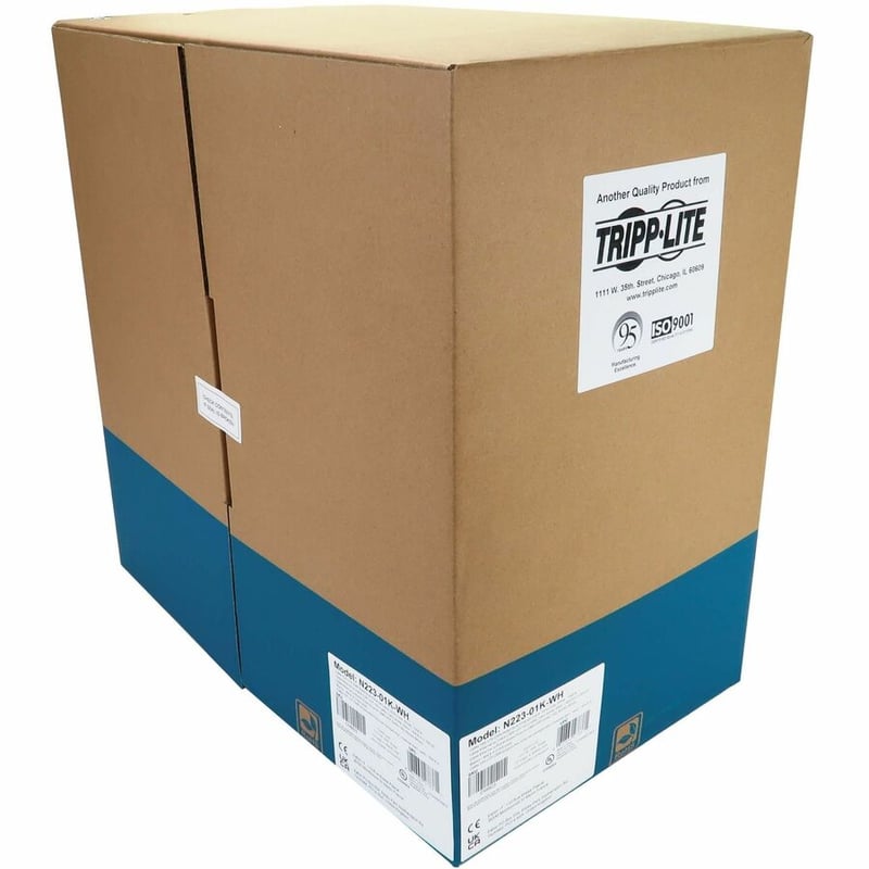Eaton Tripp Lite Series Cat6a 10G Solid Core UTP Bulk Ethernet Cable, CMR Rated, White, 1000 ft. (305 m) - Thumbnail 2