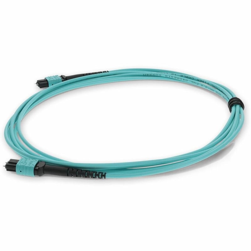 AddOn 1m MPO/UPC (Male) to MPO/UPC (Male) Aqua OM3 OFNR (Riser-Rated) 12-Strand Fiber Patch Cable - Thumbnail 2