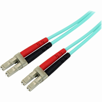 StarTech.com 3m Fiber Optic Cable - 10 Gb Aqua - Multimode Duplex 50/125 - LSZH - LC/LC - OM3 - LC to LC Fiber Patch Cable - Thumbnail 5