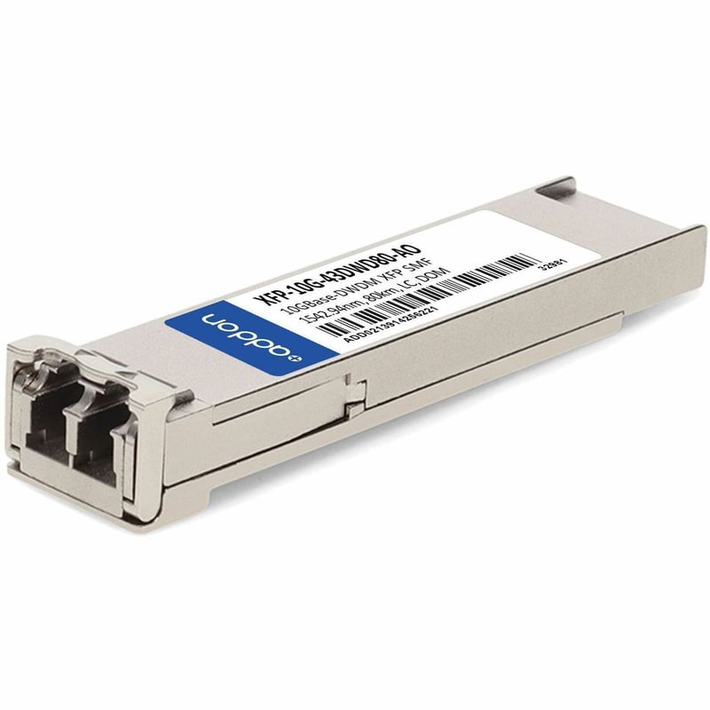 AddOn Alcatel-Lucent Nokia&reg; XFP-10G-43DWD80 Compatible TAA 10GBase-DWDM XFP Transceiver 100GHz (SMF, 1542.94nm, 80km, LC, DOM) - Thumbnail 1