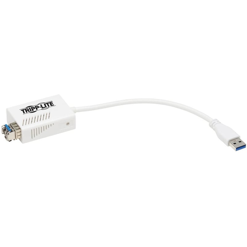Eaton Tripp Lite Series USB 3.0 Multimode Fiber Optic Transceiver Ethernet Adapter, 10/100/1000 Mbps, 1310nm, 550m, LC - Thumbnail 4