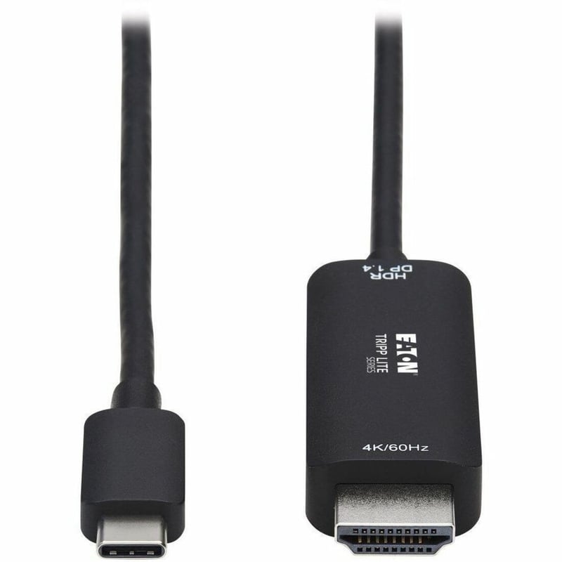 Tripp Lite by Eaton USB-C to HDMI Active Adapter Cable (M/M) 4K 60 Hz HDR HDCP 2.2 DP 1.4 Alt Mode Black 6 ft. (1.8 m) - Thumbnail 1